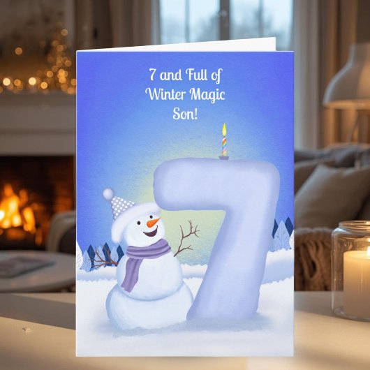 6. Geburtstag Schneemann Schnee Karte