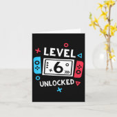 6. Geburtstag Shirt Junge Stufe 6 Entsperrtes Vide Karte (Gelbe Blume)