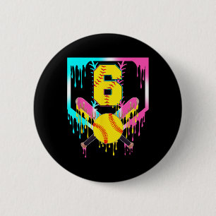 6. Geburtstag Softll Home Plate Tropf Eiscreme 6 J Button
