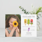 6. Geburtstag Sommer Popsiruce Eis Party Einladung (Stehend Vorderseite)