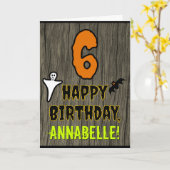 6. Geburtstag: Spooky Halloween Thema + Individuel Karte (Gelbe Blume)