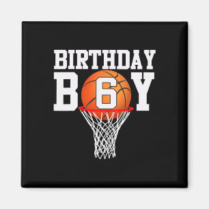 6. Geburtstag Sport 6 Jahre alter Basketball 6 Boy Magnet