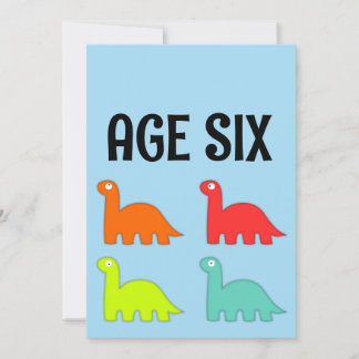 6. GEBURTSTAG T-REX DINOSAUR Party Einladungen