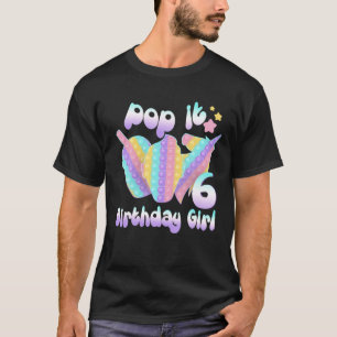 6. Geburtstag Unicorn Fidget Pop It Birthday Girl T-Shirt
