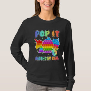 6. Geburtstag Unicorn Fidget Pop It Birthday Girl  T-Shirt