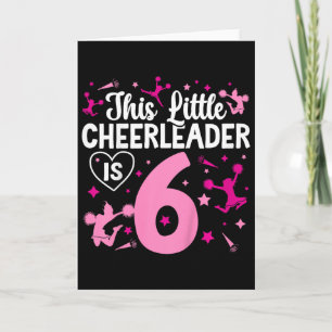 6. Geburtstags-Cheerleaderin Sechs Jahre alte Chee Karte