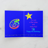 6. Geburtstags-Sterne für Mädchen Karte (Innenseite)