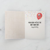 6. Geburtstagsballon mit Tabby Cat Karte (Innenseite)