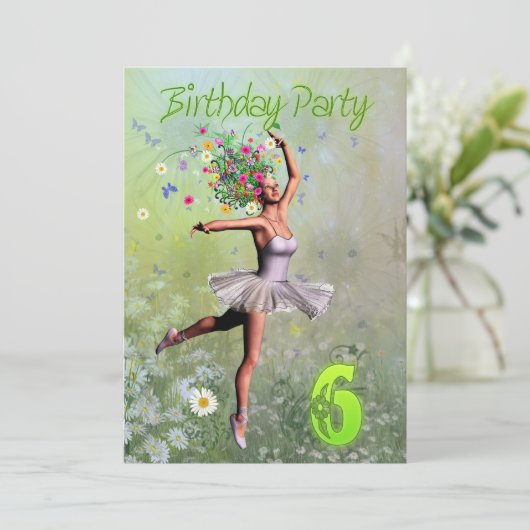 6. Geburtstagsfeier Einladung (Stehend Vorderseite)