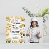 6. Geburtstagsgebäude Foto Einladung (Stehend Vorderseite)