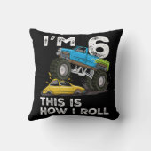 6. Geburtstagsgeschenke ich bin 6 So Roll Monste Kissen (Rückseite)