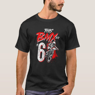 6. Geburtstagsjunge BMX Geburtstagsparty Dekoratio T-Shirt