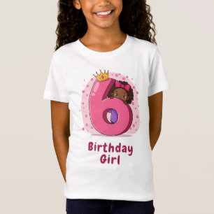 6. Geburtstagskarte mit Krone und Bow T-Shirt