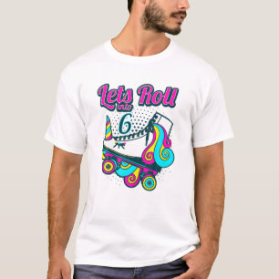 6. GeburtstagsOutfit Unicorn Rolling Skate Lasse R T-Shirt