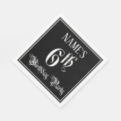 6. Geburtstagsparty - Extravagantes Script + Indiv Serviette (Ecke)