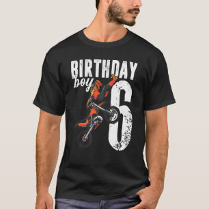 6. Geburtstagsparty für Junge 6 Jahre alt Dirt Bik T-Shirt