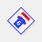 6. Geburtstagsparty individuelle Name Serviette (Ecke)