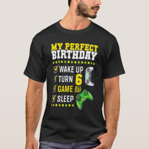 6. Geburtstagsparty perfekt für Gamer 6 Jahre alt  T-Shirt