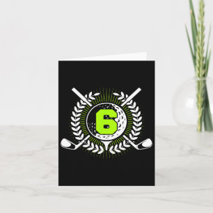 6. Geburtstagsparty Sport Golf 6 Jahre alt für Kin Karte