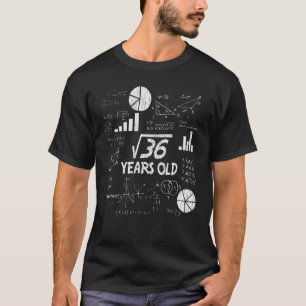 6. Geburtstagsquadrat Wurzel von 36 - 6 Jahren alt T-Shirt