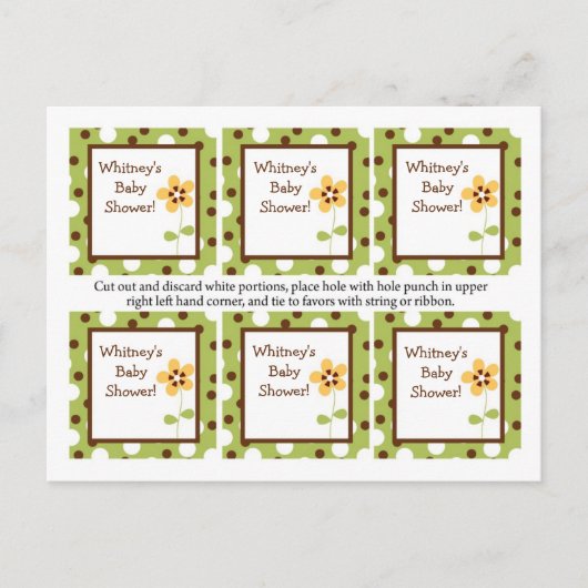 6 Gefällige Tags Forest Friends Blume Einladungspostkarte (Vorderseite)