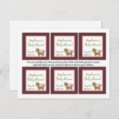 6 Gefälligkeitsmarken Abbys Farm pink Girly Barn A Einladungspostkarte (Vorne/Hinten)