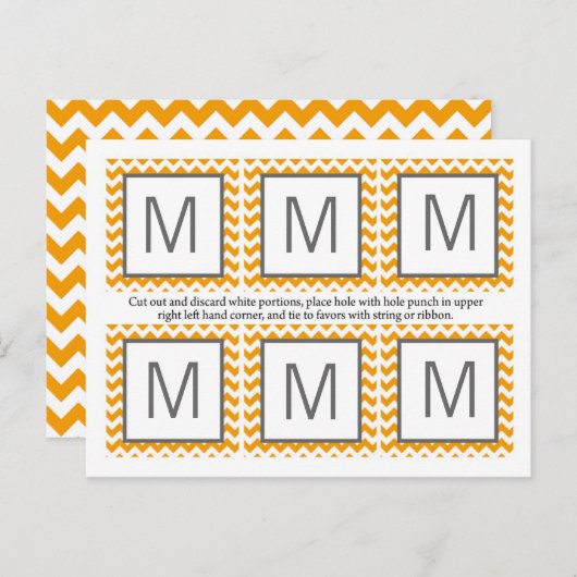 6 Gefälligkeitsmarken Gelbgraue Zickzack Bezeichnu Postkarte (Vorne/Hinten)