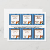 6 Gefälligkeitstags All-Star Blue Einladungspostkarte (Vorne/Hinten)