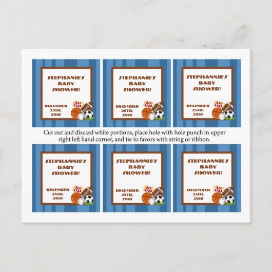 6 Gefälligkeitstags All-Star Blue Einladungspostkarte (Vorderseite)