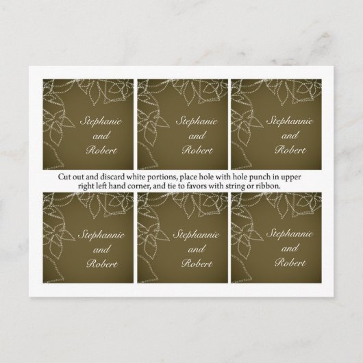 6 Gefälligkeitstriche Moderner Herbst Herbst Braun Postkarte (Vorderseite)