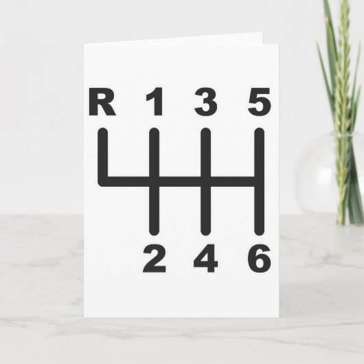 6 Geschwindigkeits-Schiebetor Karte (Vorderseite)