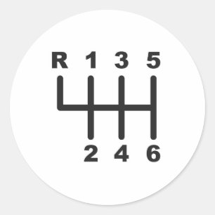 6 Geschwindigkeits-Schiebetor Runder Aufkleber
