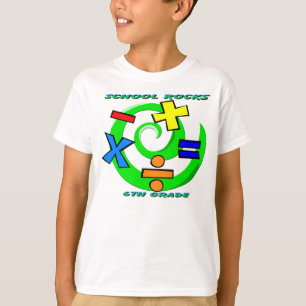 6. Grad-Felsen - Mathe-Symbole T-Shirt