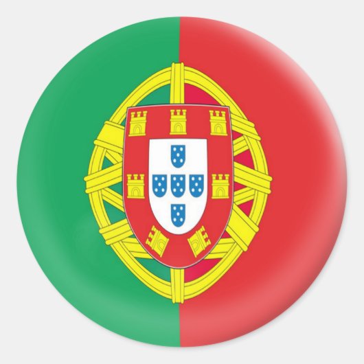 6 große Aufkleber Portugal Portugiesische Flagge (Vorderseite)