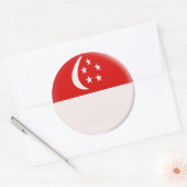 6 große Aufkleber Singapur singapurische Flagge (Umschlag)