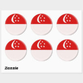 6 große Aufkleber Singapur singapurische Flagge (Blatt)