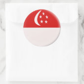 6 große Aufkleber Singapur singapurische Flagge (Tasche)