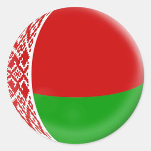 6 große Aufkleber Weißrussland-Flagge