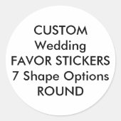 6 Große, maßgeschneiderte Hochzeitsticker - RUNDE Runder Aufkleber (Vorderseite)