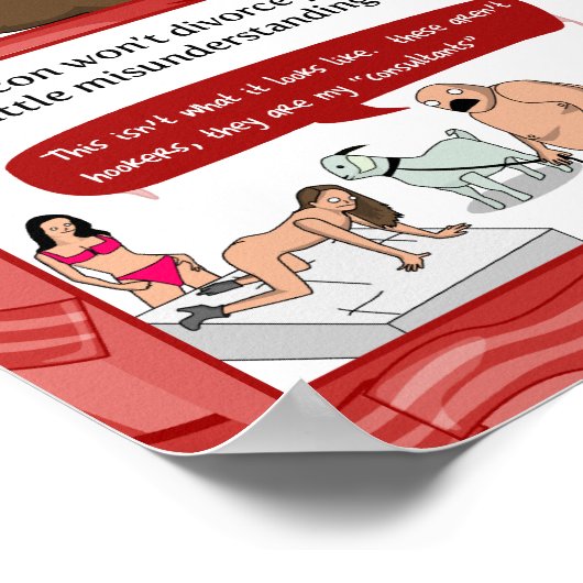 6 Gründe Bacon ist besser als wahre Liebe Poster (Ecke)