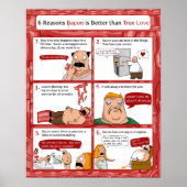 6 Gründe Bacon ist besser als wahre Liebe Poster (Vorne)