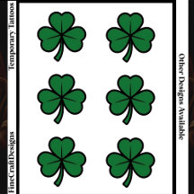 6 Grüne moderne St. Paddy’s Day Shamrock