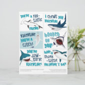 6 Hai Kinder Valentinstag Karten im Klassenzimmer (Stehend Vorderseite)