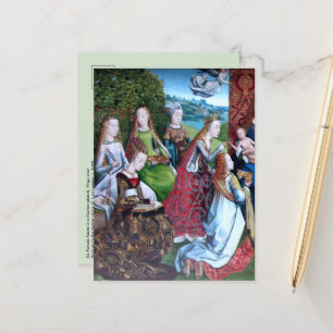 6 Heilige Frauen in einem Garten (linke Hälfte: M Postkarte