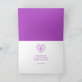 6. Hochzeit-Jubiläum lila Amethyste Karte (Innenseite)