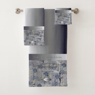 6. Hochzeitsjubiläum Zucker und Eisenhandtuch Badhandtuch Set