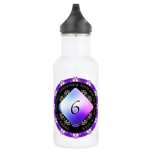 6. Hochzeitstag Edelstahlflasche (Rechts)