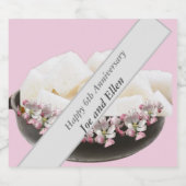 6. Hochzeitstag, Eisen und Zucker Schaumweinetikett (Einzelnes Label)