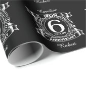 6. Hochzeitstag Not leidendes Wappen Geschenkpapier (Rolleneckpunkt)