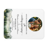 6. Hochzeitstag Save the Date Magnet mit Bergkiefe (Horizontal)